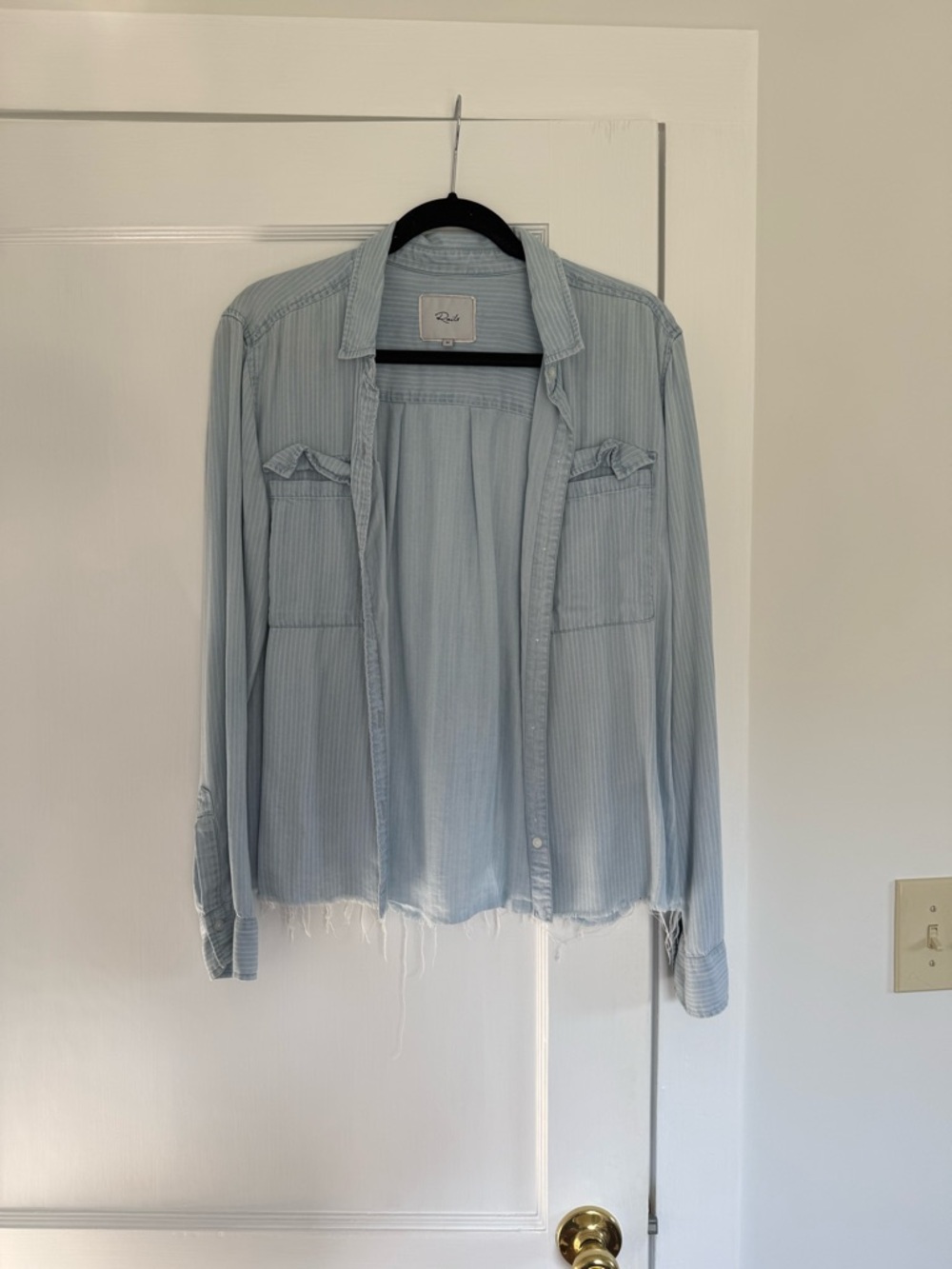 Rails Light Wash Button-Up Shirt Jacket